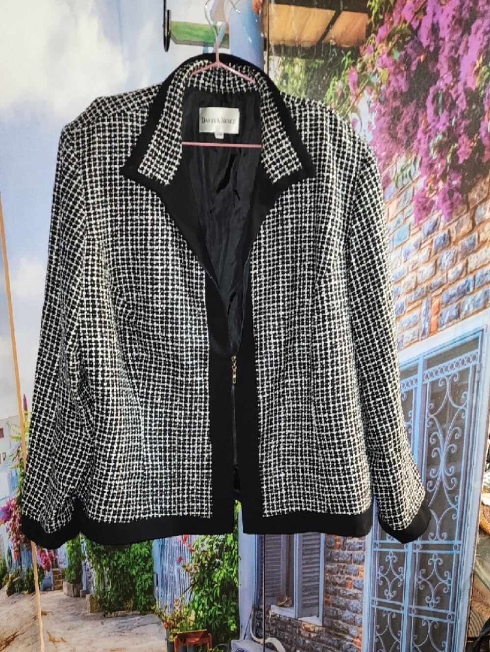 Danny & Nicole Black and White Tweed Blazer